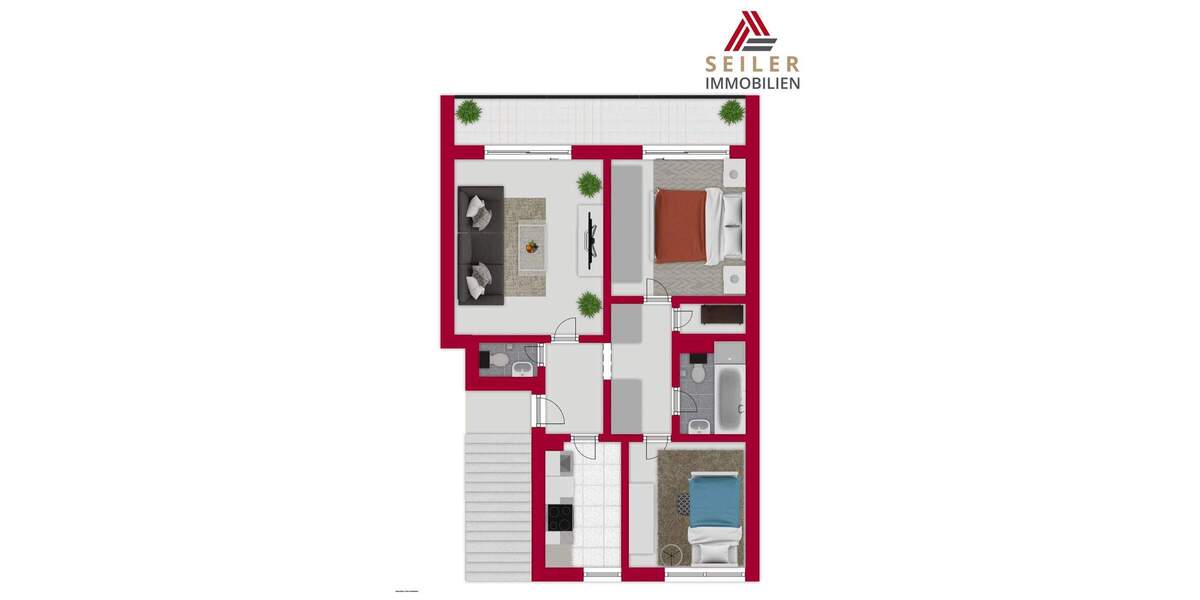 Etagenwohnung Konstanz Allmannsdorf - 3 Zimmer, 88 m&sup2;, 459.000&euro; | Angebot:25425117