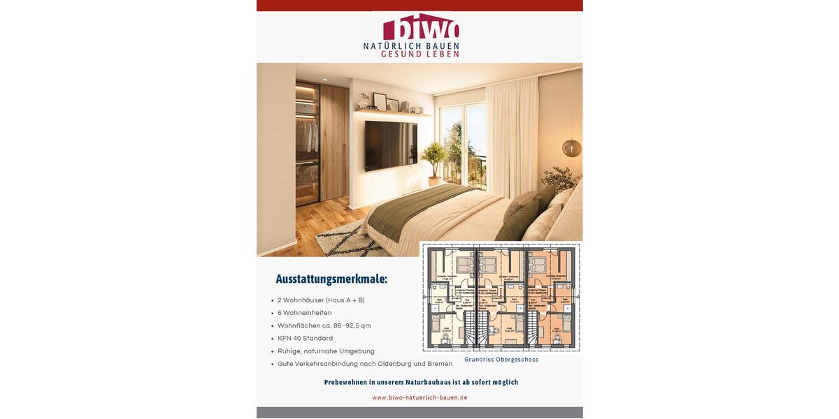 Etagenwohnung Ganderkesee - 3 Zimmer, 92 m&sup2;, 358.500&euro; | Angebot:26501893