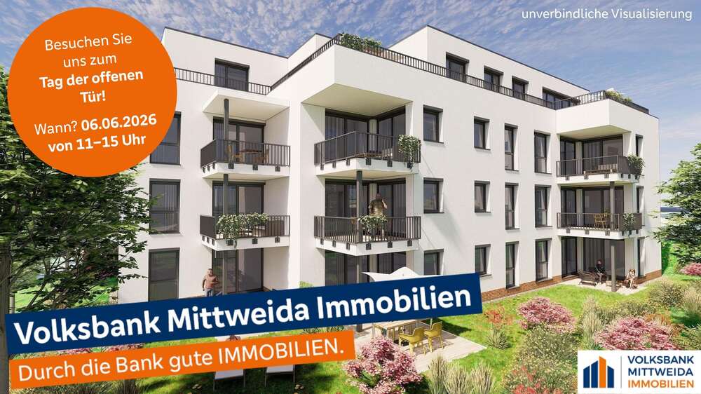 Erstbezug! Moderne 4-Zimmer Wohnung mit Balkon und Garage! - Etagenwohnung Hartmannsdorf | Angebot:26557057