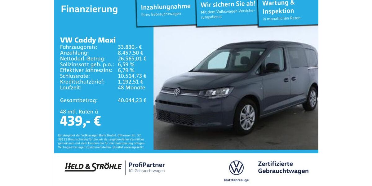 VW Caddy Maxi 18.201 km 33.830 &euro; Ulm 89079