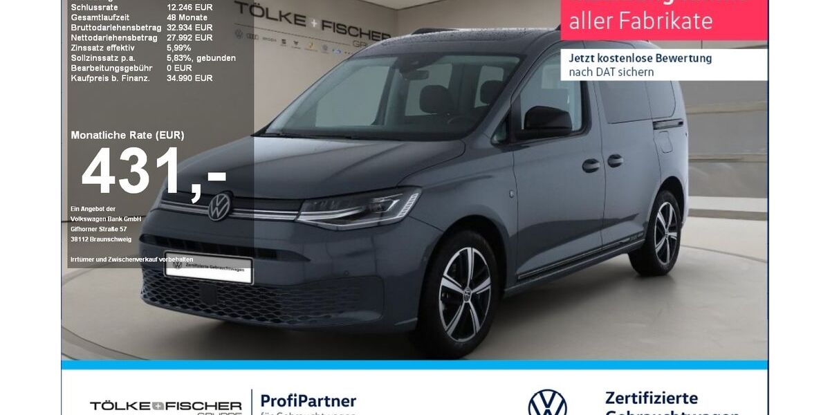 VW Caddy 20.661 km 32.485 &euro; Krefeld 47805