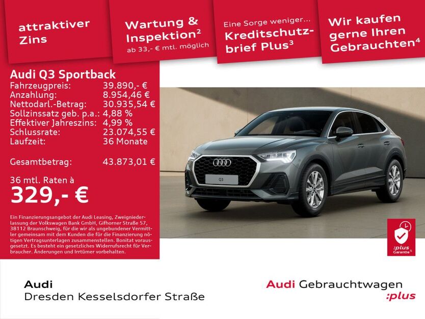 Audi Q3 20.559 km 39.890 € Dresden 01169
