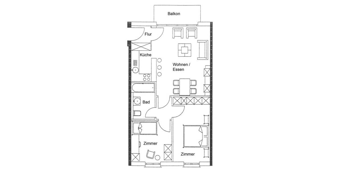 Etagenwohnung Leipzig Neustadt-Neuschönefeld - 3 Zimmer, 65 m&sup2;, 199.000&euro; | Angebot:26029948