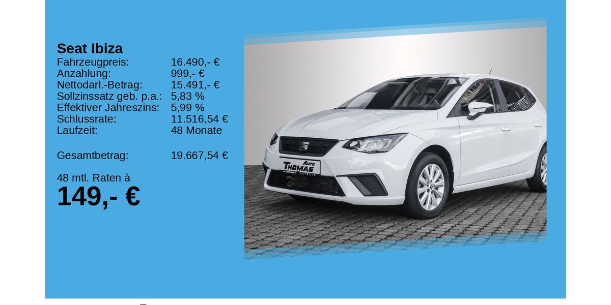 Seat Ibiza 18.150 km 16.490 &euro; Bonn 53227