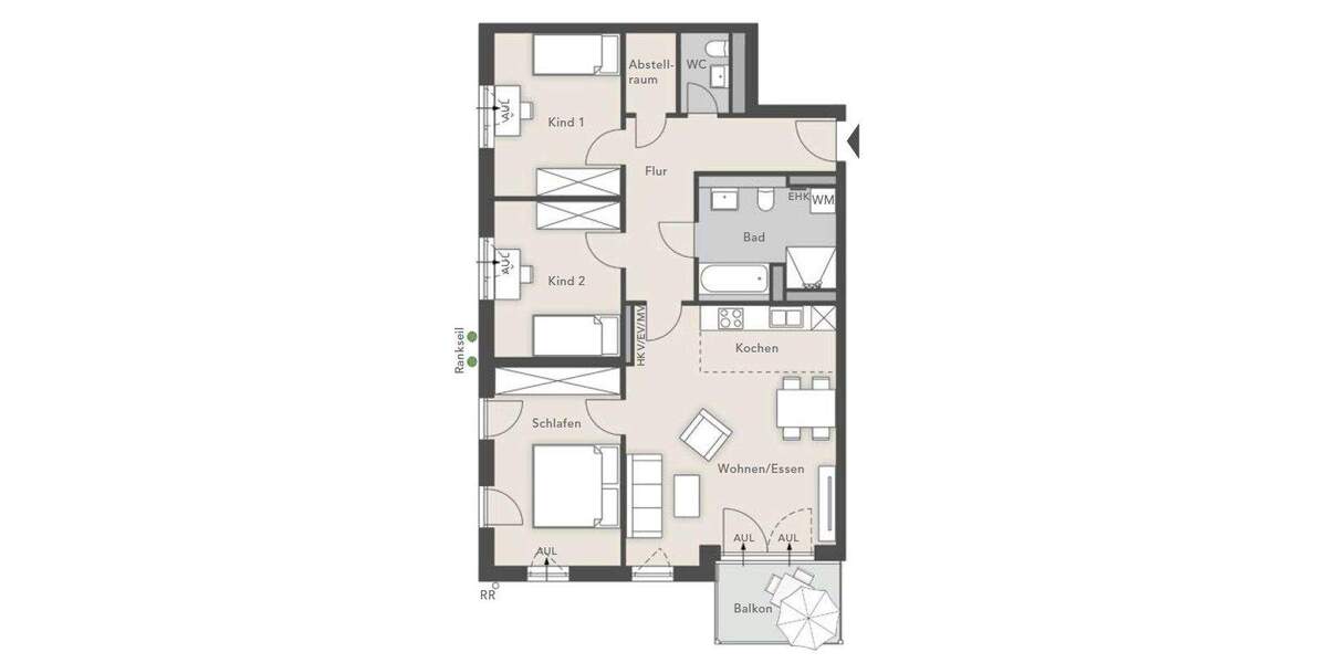 Etagenwohnung Bad Aibling-Harthausen Harthausen - 4 Zimmer, 96 m&sup2;, 610.000&euro; | Angebot:25739422
