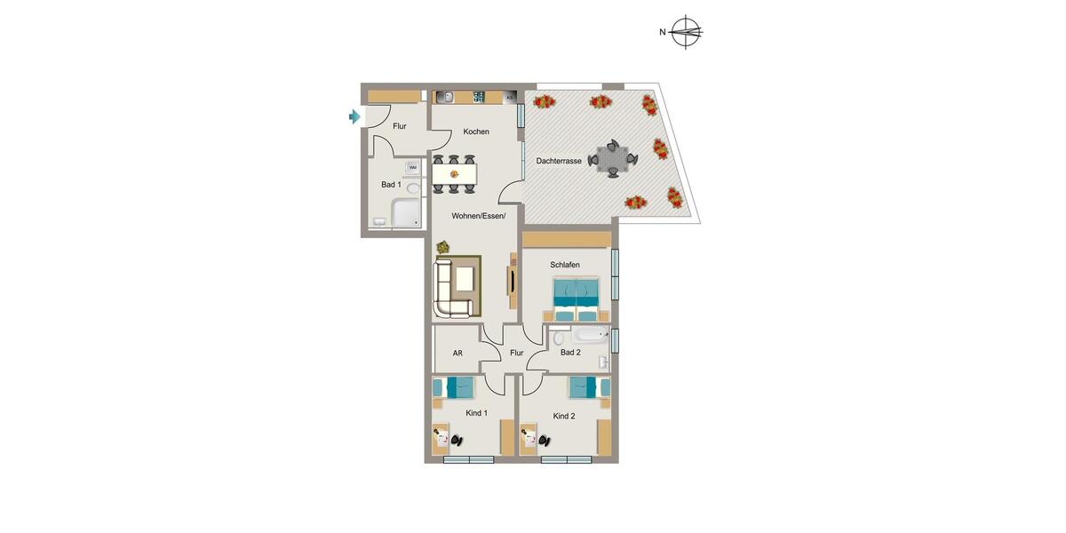 Etagenwohnung Rheinbach - 4 Zimmer, 122 m&sup2;, 1.622&euro; | Angebot:26343779