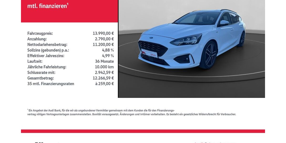 Ford Focus 95.256 km 13.490 &euro; Nordhausen 99734