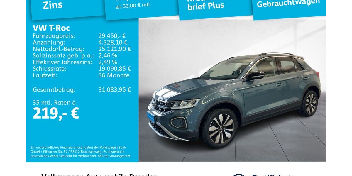 VW T-Roc 15.746 km 27.980 &euro; Dresden 01169