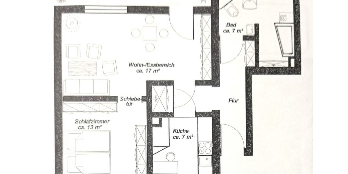 Terrassenwohnung Quickborn Friedrichsgabe - 2 Zimmer, 53 m&sup2;, 239.000&euro; | Angebot:27262233