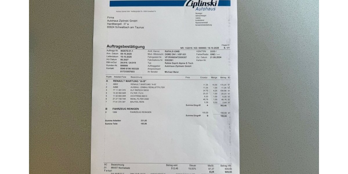 Renault Rafale 200 E- Full Hyb Esp. Alpine 33500.-Netto 24.816 km 39.865 € Schwalbach/Taunus 65824