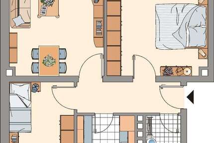 Wohnung zum Mieten in Gelsenkirchen 529 € 65.61 m² 3.5 zimmer
