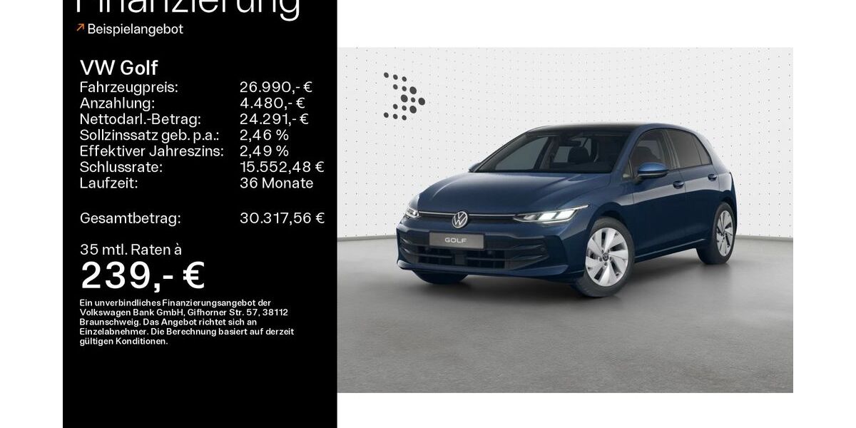 VW Golf 11.324 km 26.990 &euro; Haßfurt 97437