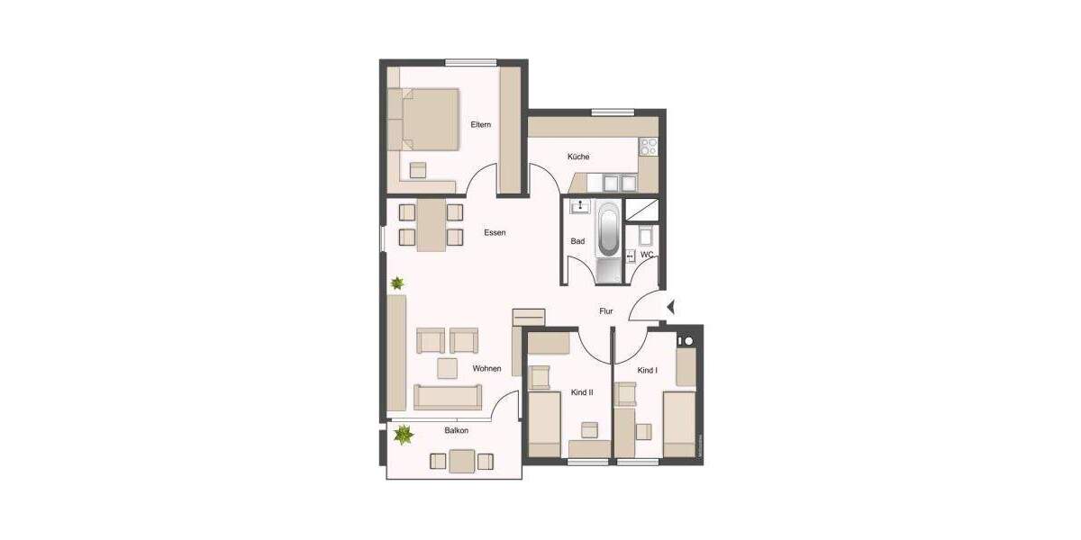 Etagenwohnung Göppingen Faurndau - 4 Zimmer, 82 m&sup2;, 270.000&euro; | Angebot:25746410