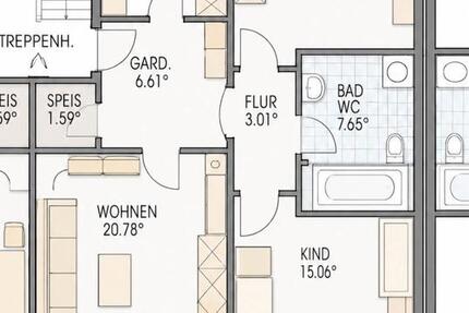 Wohnung Mühldorf am Inn - 3 Zimmer, 85 m&sup2;, 410.000&euro; | Angebot:26931927