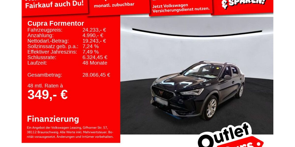 Cupra Formentor 70.652 km 23.991 &euro; Weinheim 69469