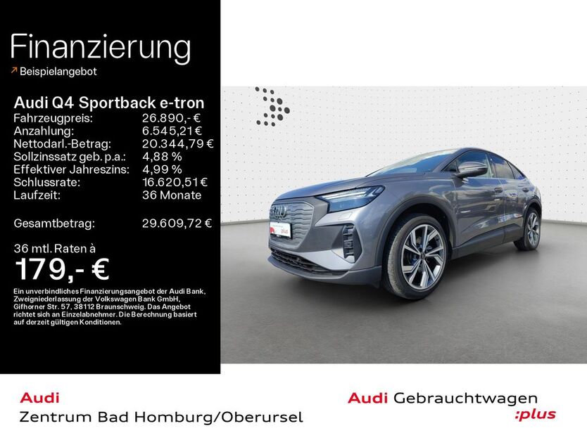 Audi Q4 e-tron 29.799 km 26.890 € Oberursel 61440