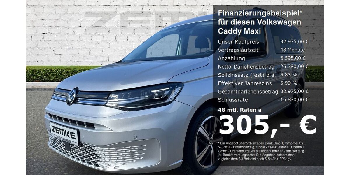VW Caddy Maxi 21.601 km 31.975 &euro; Oranienburg 16515