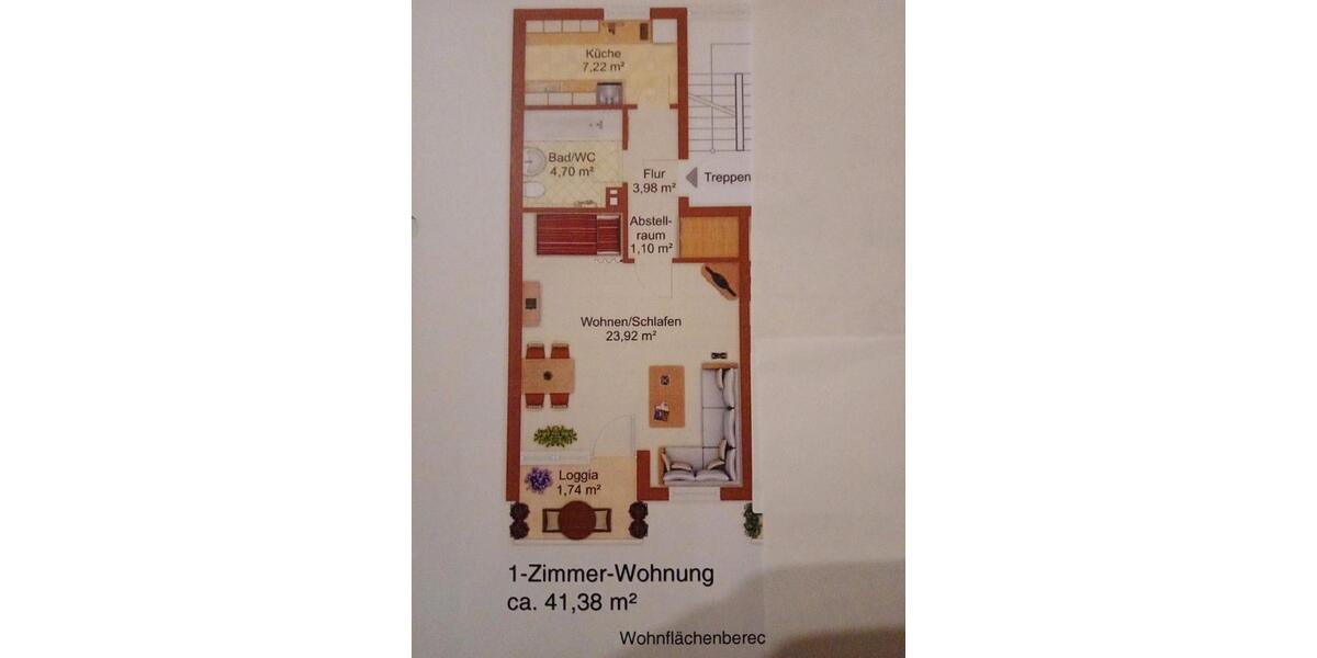 Etagenwohnung Bruckmühl - 1 Zimmer, 41 m&sup2;, 123.000&euro; | Angebot:25368914