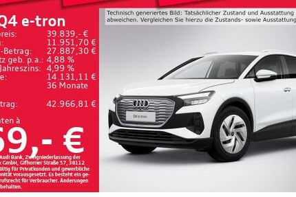 Audi Q4 e-tron 53.481 km 37.881 € München 80935