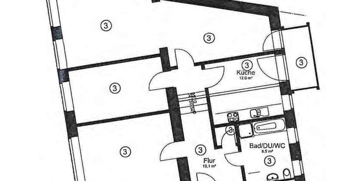 Erdgeschoßwohnung Magdeburg Alte Neustadt - 3.5 Zimmer, 108 m&sup2;, 930&euro; | Angebot:25442023