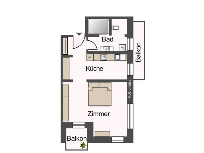 Etagenwohnung Naumburg (Saale) - 1 Zimmer, 47 m&sup2;, 640&euro; | Angebot:24895008