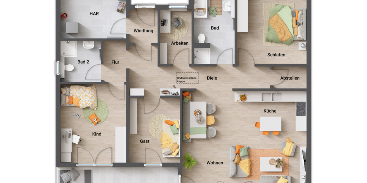 Bungalow Krauthausen Pferdsdorf-Spichra - 6 Zimmer, 138 m&sup2;, 359.240&euro; | Angebot:26029290