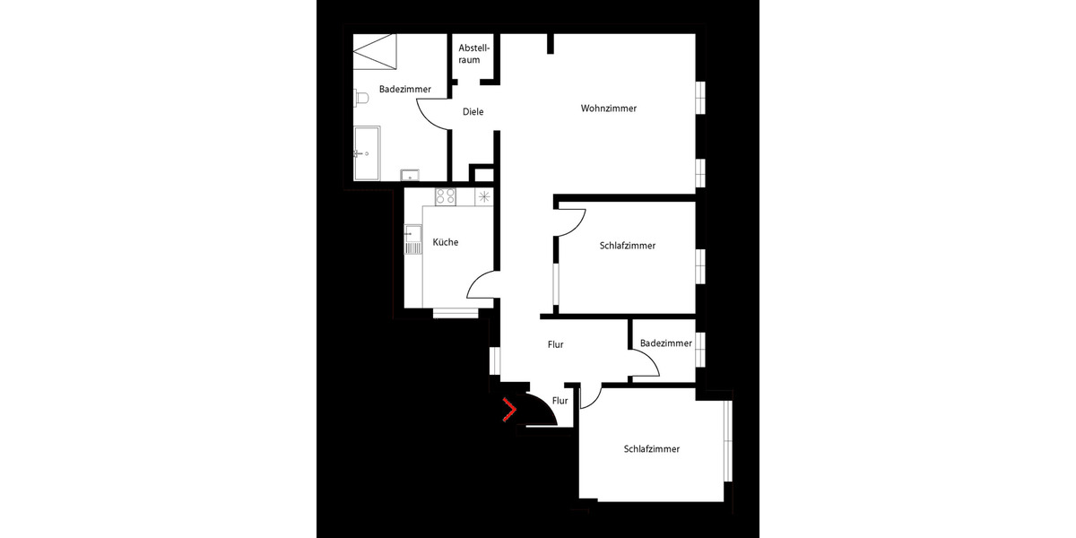 Etagenwohnung Brandenburg an der Havel Neustadt - 3 Zimmer, 120 m&sup2;, 1.200&euro; | Angebot:26857093