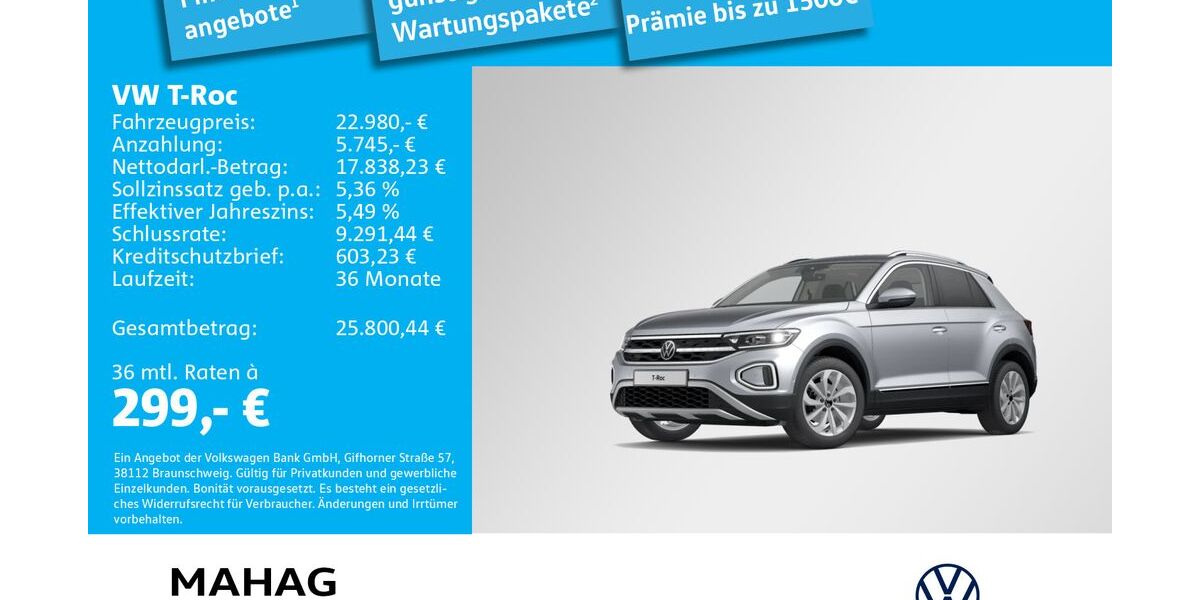 VW T-Roc 57.118 km 22.980 &euro; Ottobrunn 85521