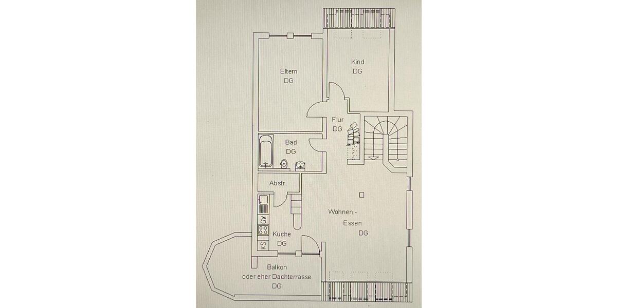 Dachgeschoßwohnung Saarlouis - 6 Zimmer, 116 m&sup2;, 225.000&euro; | Angebot:26858144