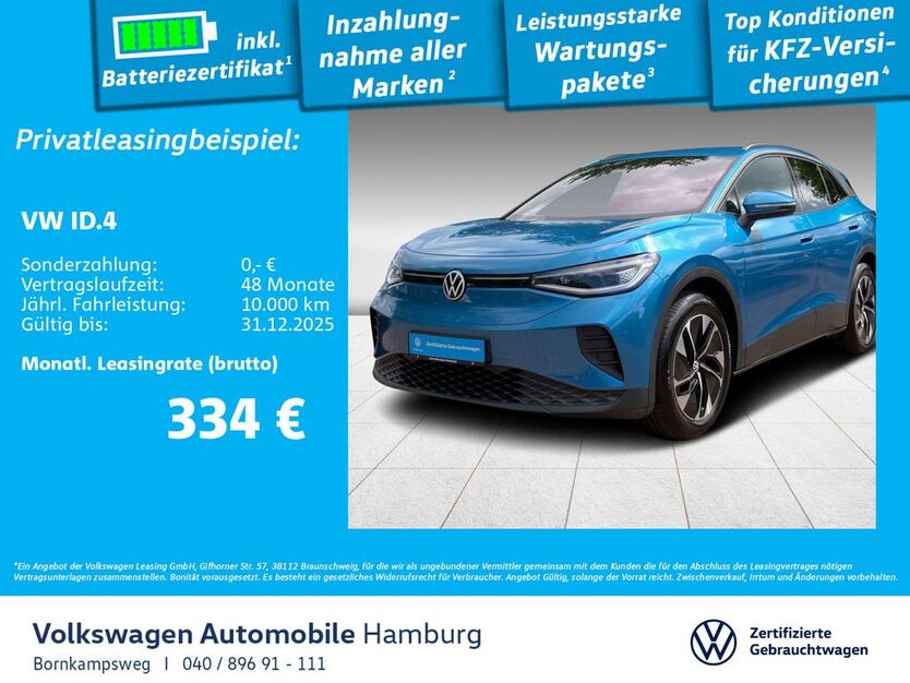 VW ID.4 8.940 km 33.555 € Hamburg 22761