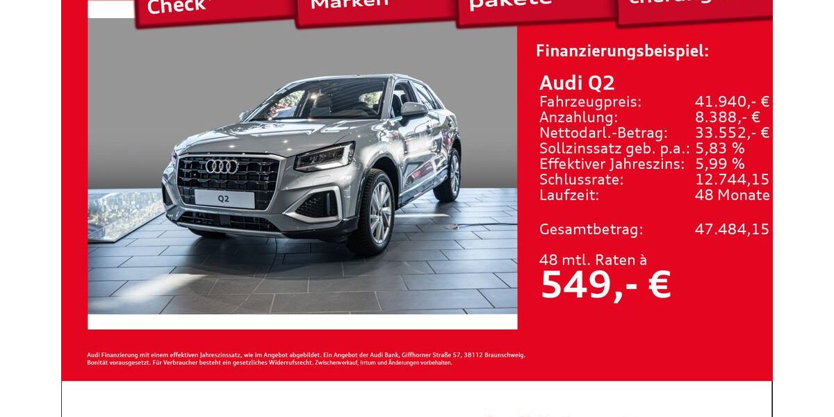 Audi Q2 1.899 km 41.940 &euro; Hamburg 22419