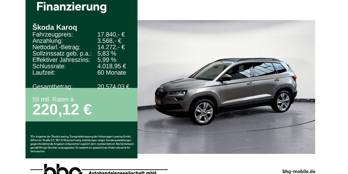 Skoda Karoq 99.521 km 17.840 &euro; Ettlingen 76275