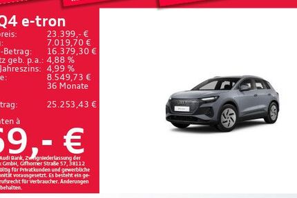 Audi Q4 e-tron 65.743 km 23.399 &euro; Eching 85386