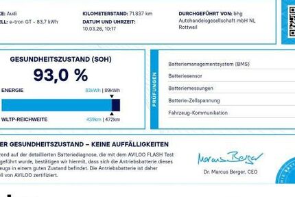 Audi e-tron GT 71.836 km 53.730 &euro; Rottweil 78628