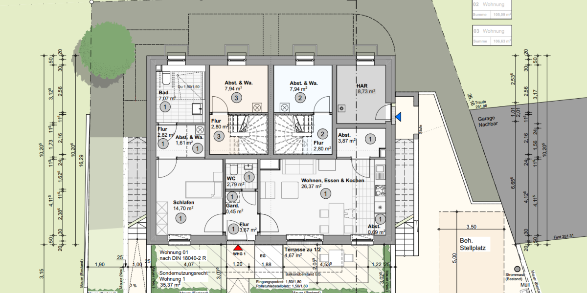 Neues vermietetes 3-Familienhaus als KFW 55 Energiesparhaus in ruhiger Lage Trier-Kernscheid - Mehrfamilienhaus, Wohnhaus Trier Kürenz | Angebot:18822982
