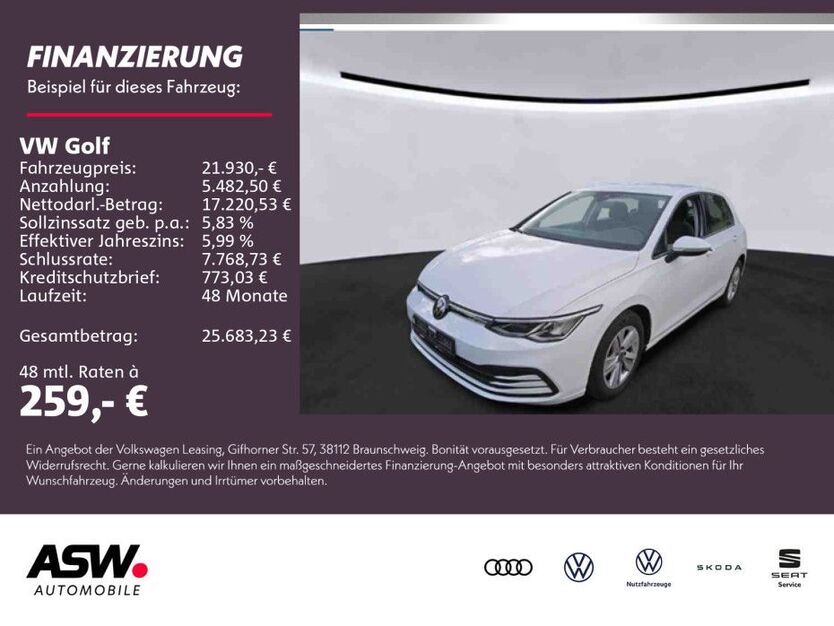 VW Golf 81.300 km 21.930 € Weinsberg 74189