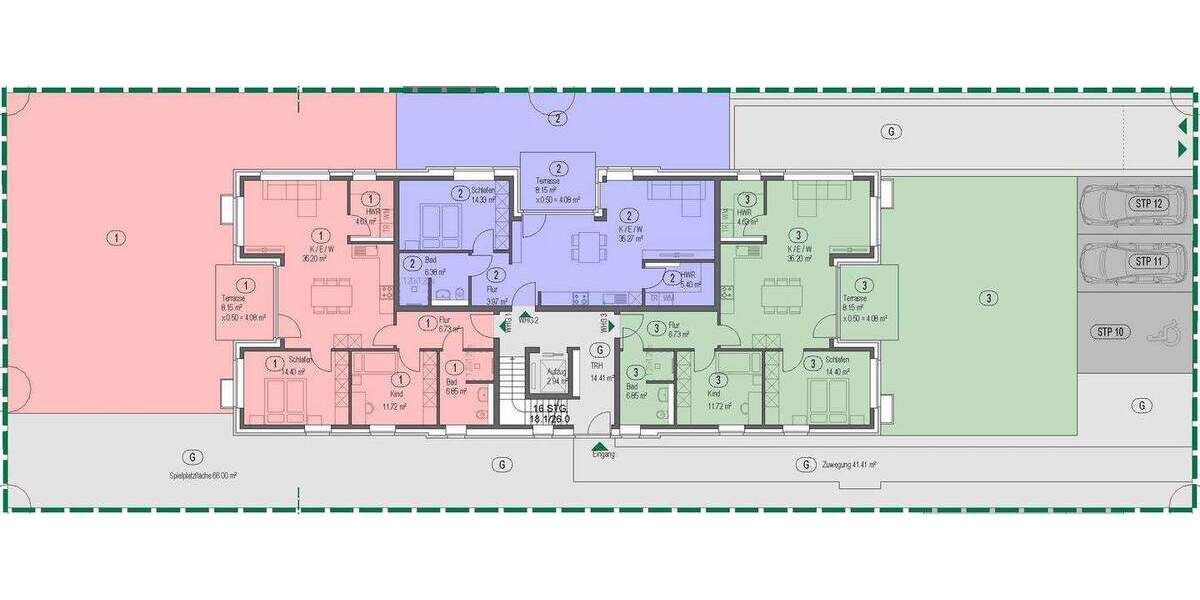 Terrassenwohnung Borken - 3 Zimmer, 84 m&sup2;, 351.200&euro; | Angebot:24221378