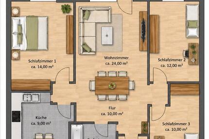 Wohnung Detmold - 4 Zimmer, 82 m&sup2;, 400&euro; | Angebot:26337651