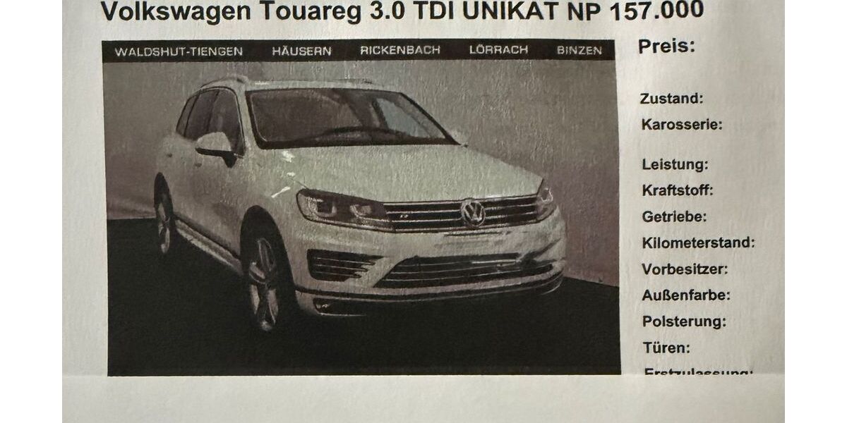 VW Touareg 102.000 km 35.500 € Neustadt 67435
