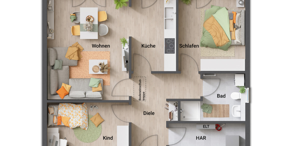 Bungalow Tunzenhausen Tunzenhausen - 3 Zimmer, 77 m&sup2;, 288.150&euro; | Angebot:25568398