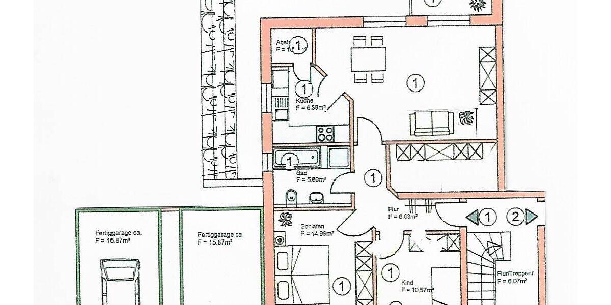 Etagenwohnung Losheim am See Losheim - 3 Zimmer, 80 m&sup2;, 242.000&euro; | Angebot:25742865