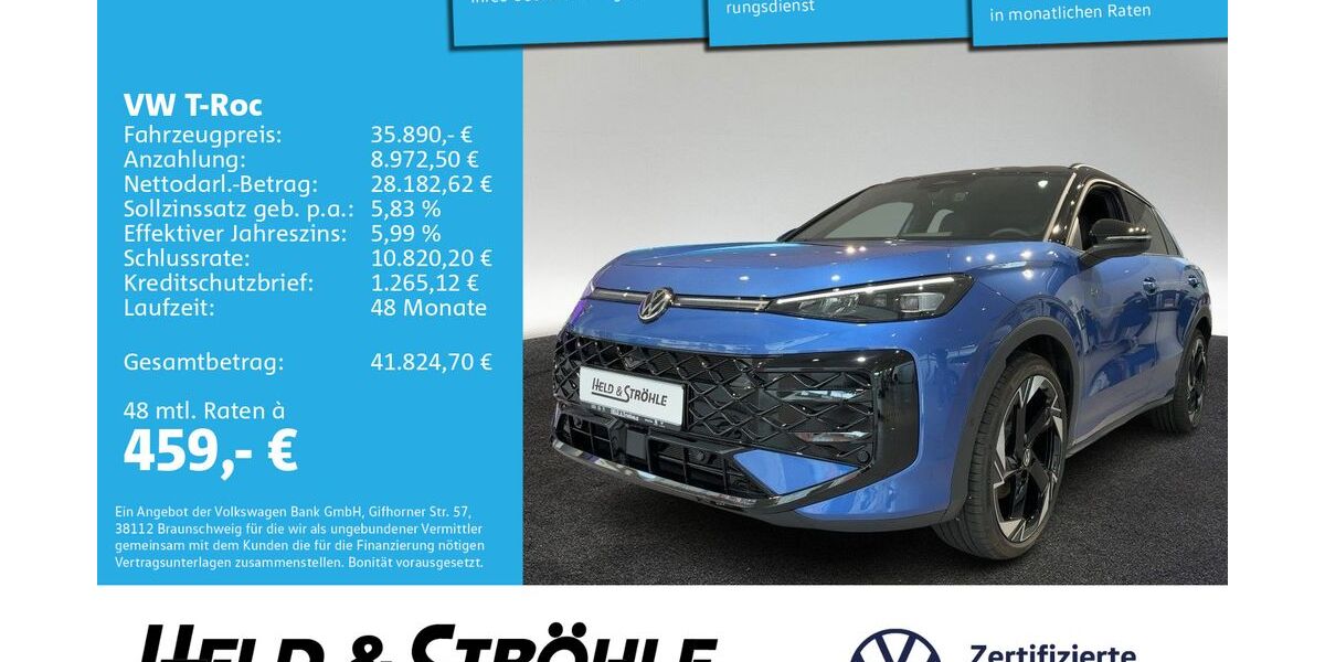 VW T-Roc 16.500 km 35.890 &euro; Ulm 89077