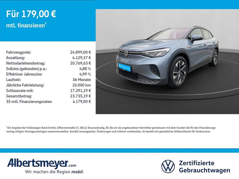 VW ID.4 55.873 km 24.899 € Leinefelde-Worbis/DE 37327