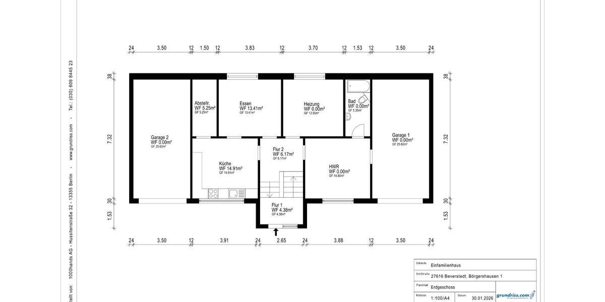 Einfamilienhaus Beverstedt - 8 Zimmer, 240 m&sup2;, 2.950&euro; | Angebot:24773878