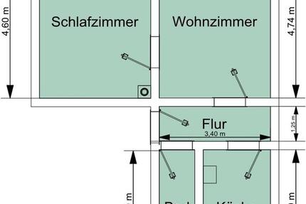Renovierte 2-Raum-Wohnung 2 zimmer