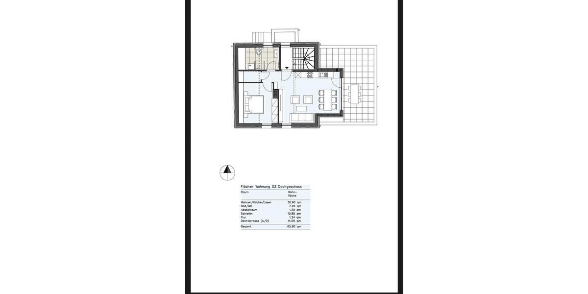 Dachgeschoßwohnung Pfarrkirchen - 2 Zimmer, 65 m&sup2;, 990&euro; | Angebot:26440997