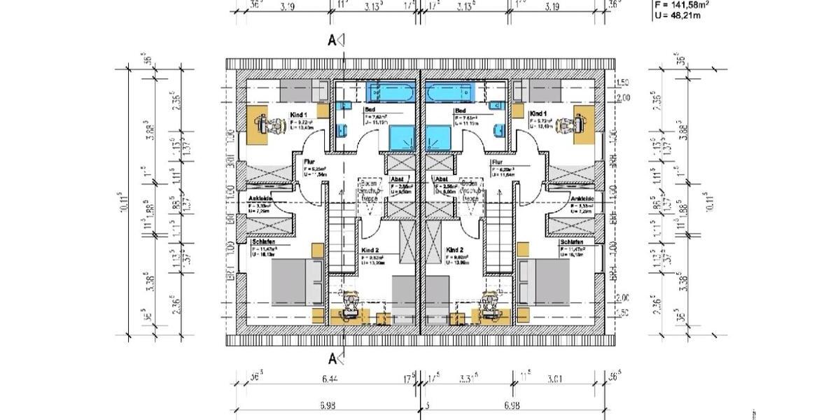 Doppelhaushälfte Verden (Aller) - 5 Zimmer, 127 m&sup2;, 1.400&euro; | Angebot:25829552