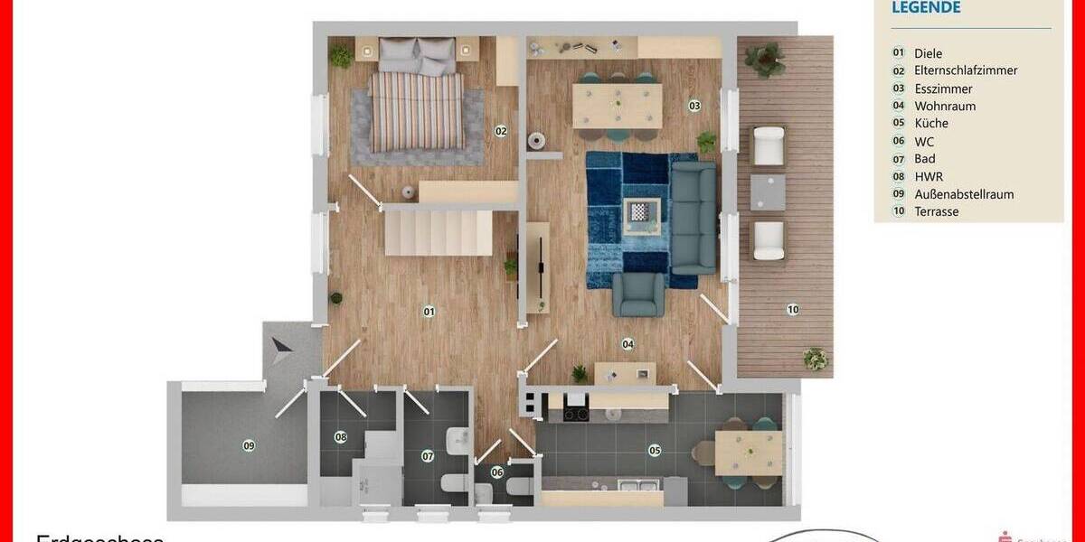 Reihenendhaus Emden Wolthusen - 4 Zimmer, 80 m&sup2;, 179.000&euro; | Angebot:26824642