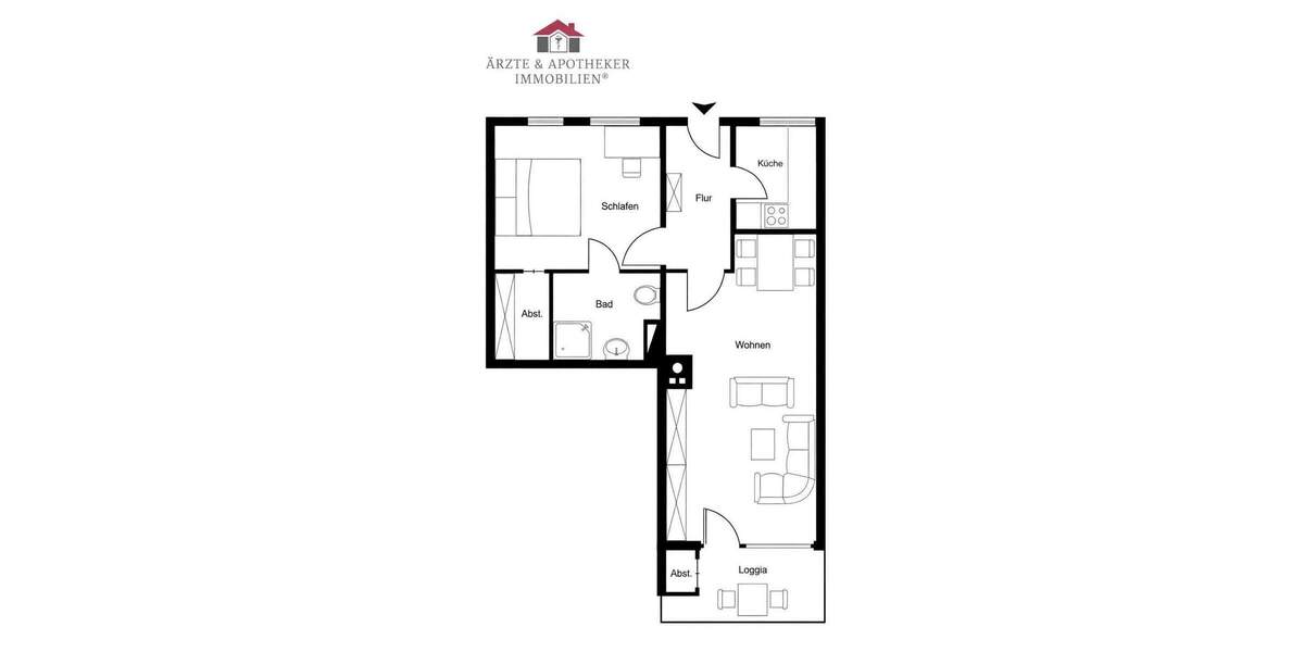 Etagenwohnung Lübeck / Travemünde Travemünde - 2 Zimmer, 54 m&sup2;, 950&euro; | Angebot:25389850