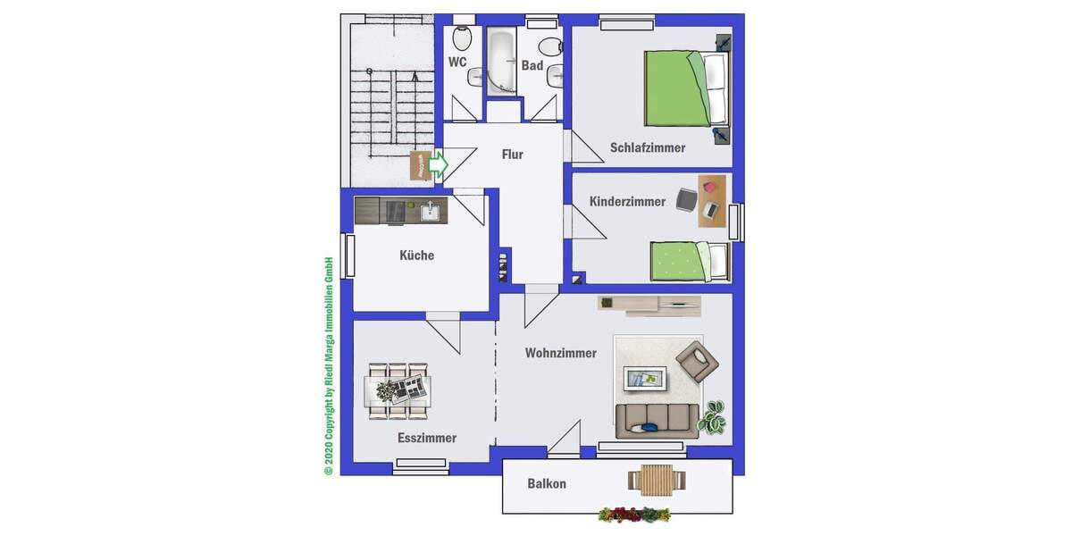 Etagenwohnung Baiersdorf Igelsdorf - 3 Zimmer, 100 m&sup2;, 690&euro; | Angebot:23824400